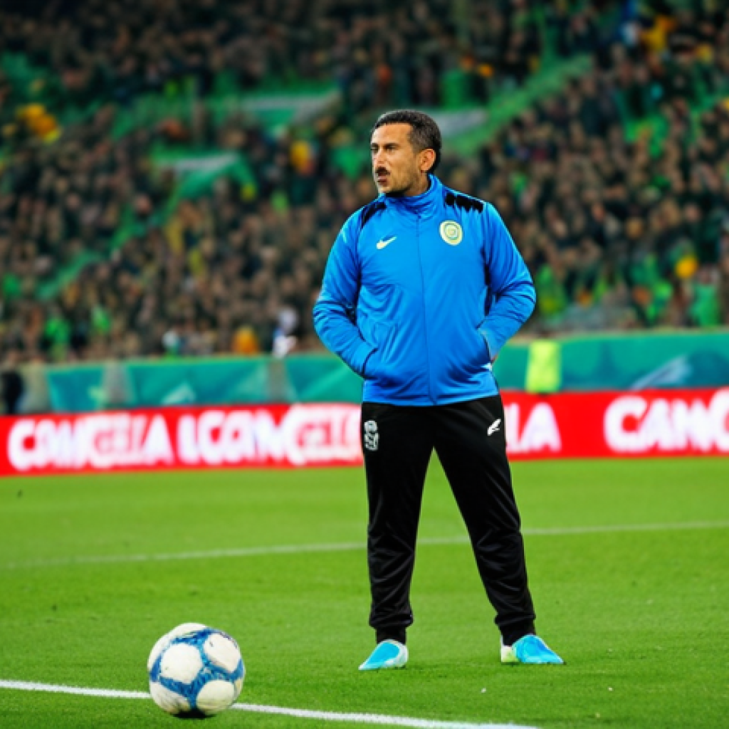 The "Treinador" &ndash; Tactical Genius**

"A professional Treinador (soccer coach) in a stylish but modest tracksuit, giving instructions to his team during a Primeira Liga match. Intense concentration, focused expression. Background: a vibrant stadium crowd, green pitch. Action shot, but no player contact. fully clothed, appropriate attire, safe for work, perfect anatomy, natural proportions, professional soccer photography, high quality, family-friendly"

**