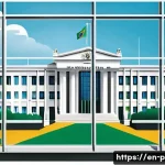 Home 22 포르투갈어 정치 및 경제 용어 - A detailed and vibrant illustration of Brazil’s federal government structure showing a large modern ...